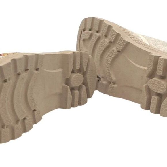 BILLABONG Women’s Zuri Lace-Up Ankle Boots 8.5 Beige Knit Cuff Lug Sole Shoes - Picture 8 of 11